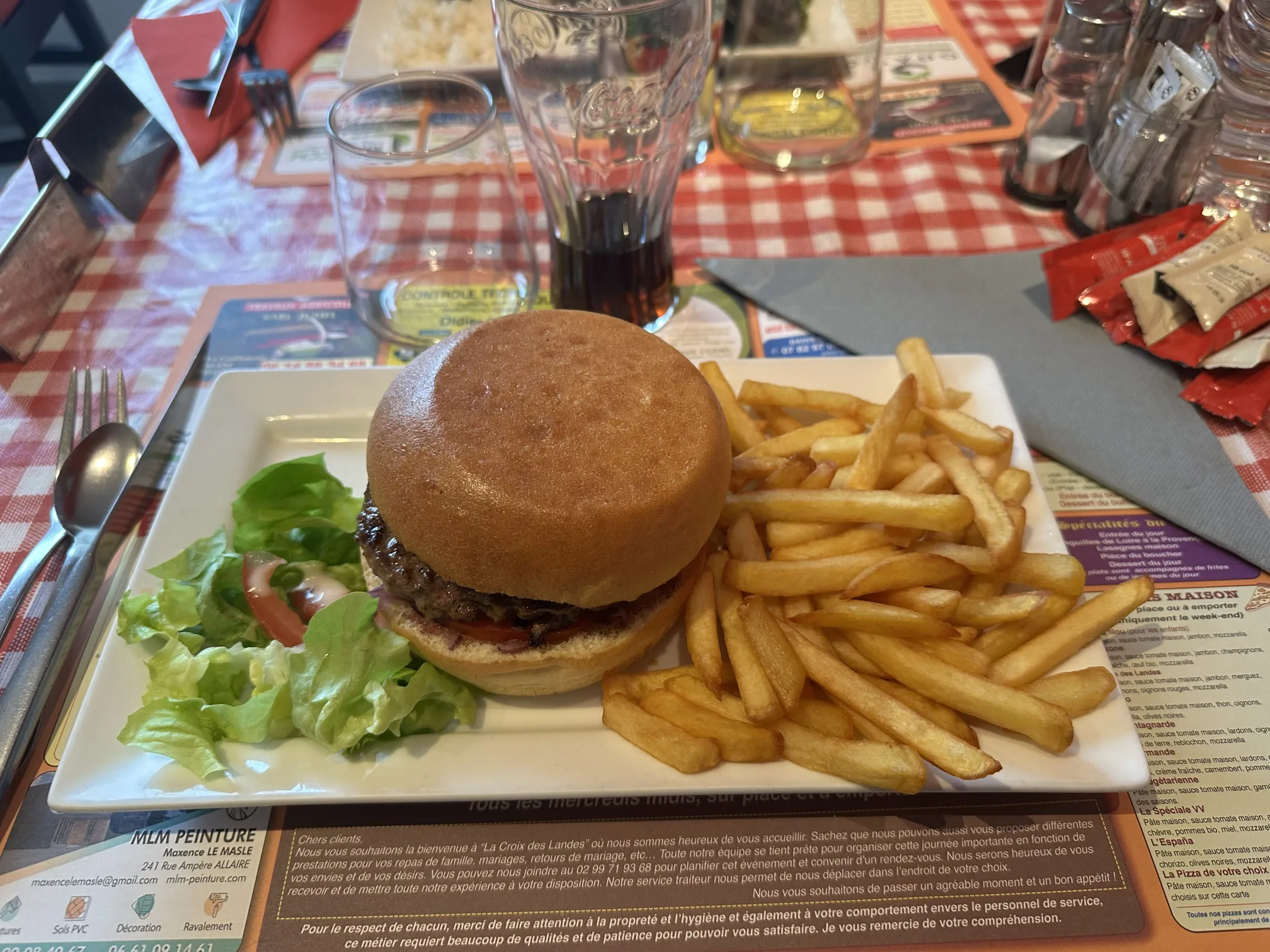 Plat servi au restaurant La Croix des Landes à Saint-Gorgon