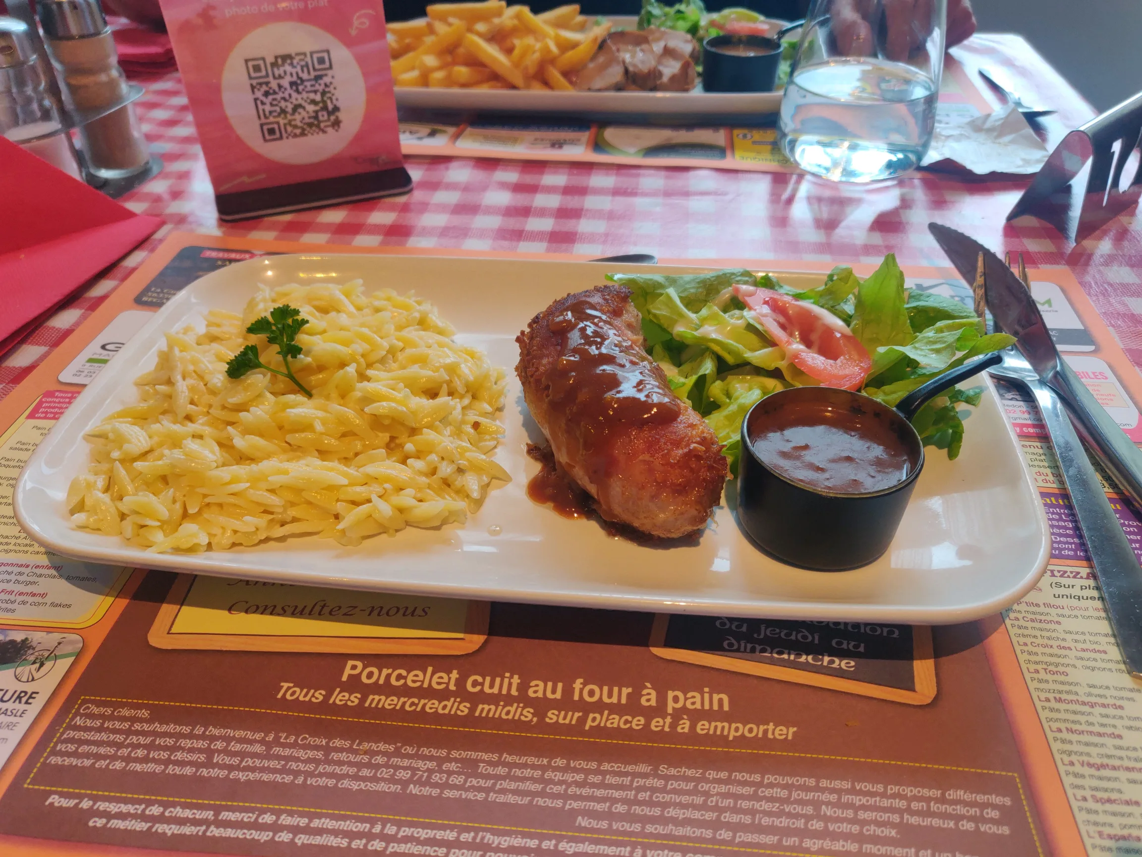 Dessert maison au restaurant La Croix des Landes